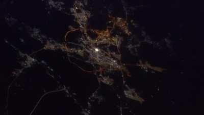 Emarati astronaut Sultan Al Neyadi shared a video of the city of Makkah and Madinah from the International Space Station from an altitude of about 450 kms.