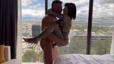 Hot tattooed babe getting fucked just right