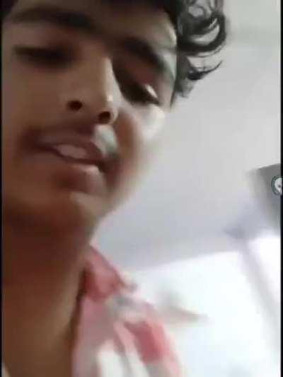 A youngster is recording himself voting 8 times to the BJP candidate. The candidate's name and photo seen on the EVM machine is of Mukesh Rajput, From Farrukhabad Lok Sabha constituency. 