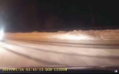 Russia: Car comes out of NOWHERE and hits author, popping and deforming authors cars hood. 