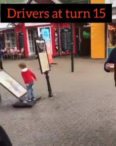 drivers coming to turn 15 like a moth