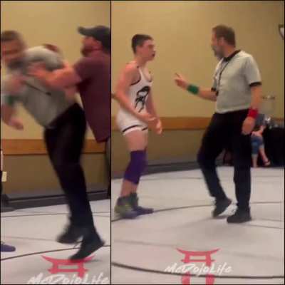A father physically assaulted a referee during his son’s match because his son was losing 