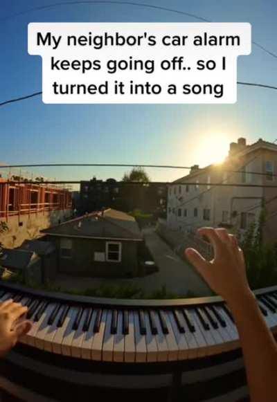 Car alarm turned into majestic art.