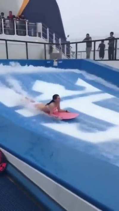 to enjoy a water slide