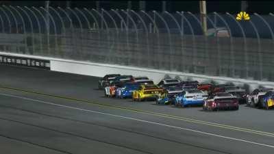 An incredible crash at the end of tonight's NASCAR race - Ryan Preece barrel rolls down the Daytona backstretch