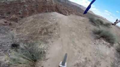 Kelly McGarry backflip over 72 foot canyon