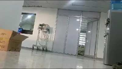 Russian airstrike on a hospital filmed from the inside in Idlib, Syria