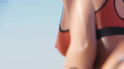 Ashe enjoying her day at the pool (Wackation, Volkor)