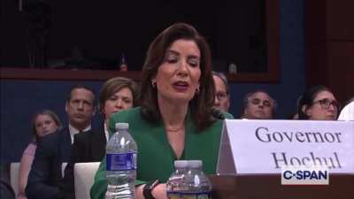 Greene: Are you smiling at me? Hochul: No Greene: Don’t you dare smile Hochul: Don’t question how I look