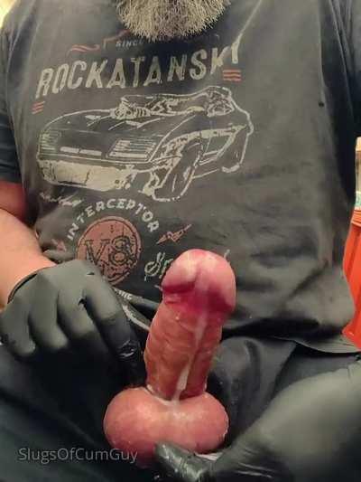 My edging cum leaks are bigger than an average cumshot. Makes great lube, and tastes so good