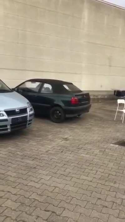 Placing a firecracker in your trunk