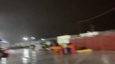 Rainy night in the City of Industry, CA