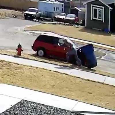 Please enjoy this video of me getting rocked by a trash can.