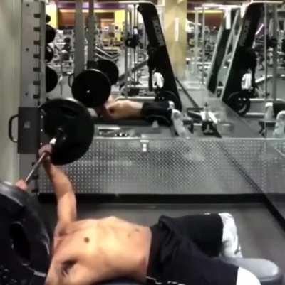 Trying to show off without a spotter...