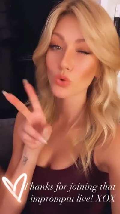Blowing a kiss