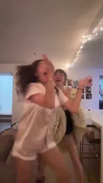 Lauren dancing with her friend