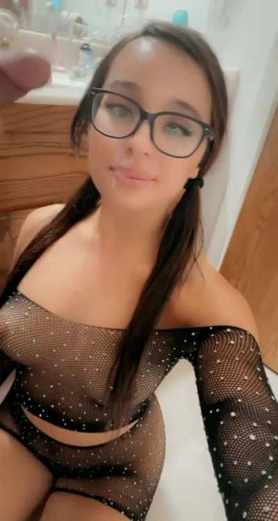 My best friend was having a bad day so I let him cum in my mouth 🙂