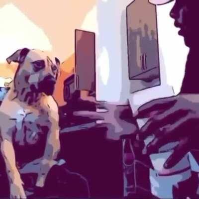 Me n the dog had to have a talk.