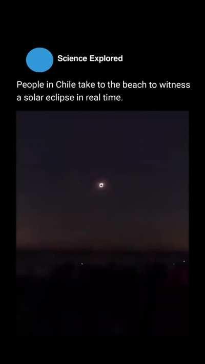 People in Chile witness a solar eclipse in real time