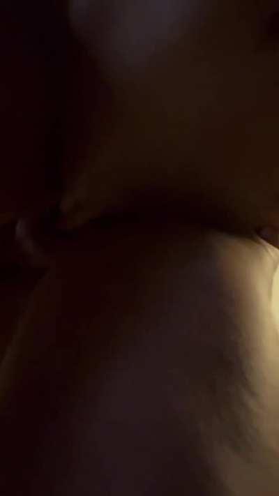 My husband went camping for the long weekend so our neighbor came over again to give me what I needed. Sent the video to my husband so he can jerk off in his tent with his friends 💦