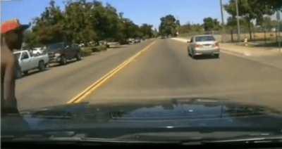 Road rage, before he realizes its an undercover cop.