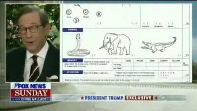 Chris Wallace on the mental acuity test that Trump brags about acing: “It's not – well it's not that hardest test. They have a picture and it says “what’s that” and it’s an elephant.
