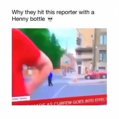 imagine it smashed off his head, not cool