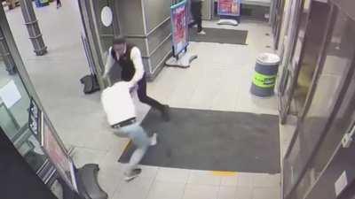 Man tries to stab trained security guard with a pocket knife