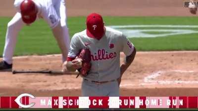 [Highlight] World renowned power hitter Max Schrock puts the Reds up early with a 2 run shot to right field.