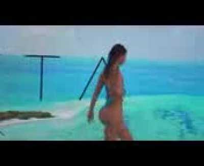 Mikaela Lafuente in Slow Motion / New York Swim Week 2023