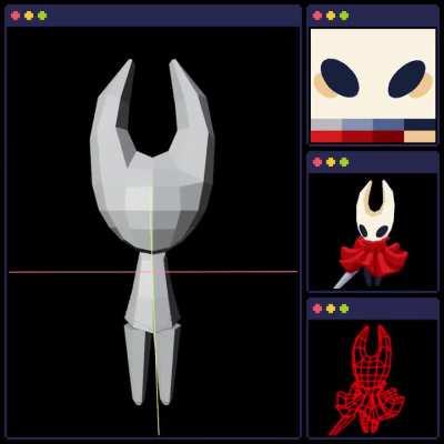 Low Poly Hornet timelapse ❤️🪡 | Silksong