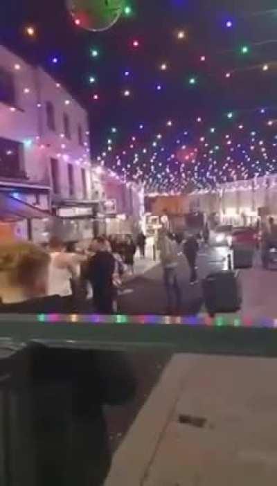 Some carry on in town