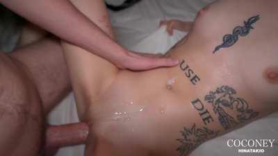 Tiny Pussy Make Him Cum 3 Times and Once Creampie ♡ - Coconey