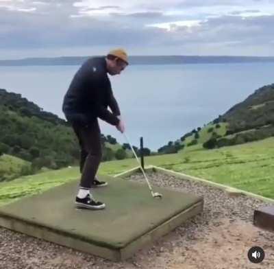 Golfing with a scenic view