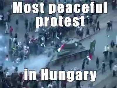 Most peaceful protest in Hungary