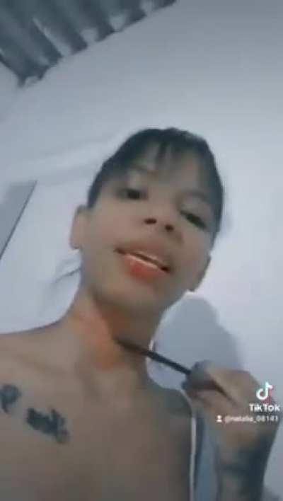 Let me drag his blade on my throat