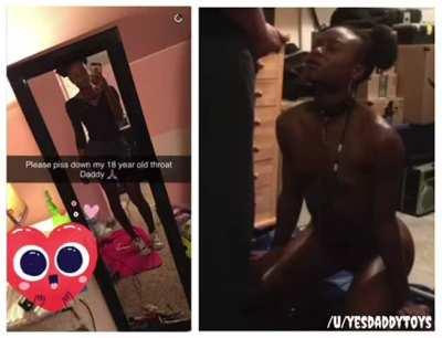 18 years old and already begging pornstars to piss down her throat [oc]