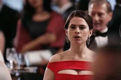 Beautiful face and cleavage 