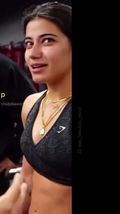 Sara Saffari extremely hot and muscular at the gym