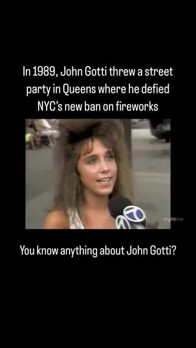 Interview with a Queens resident during one of John Gotti’s block parties in 1989.