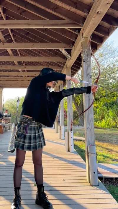 Final practice session before attending the Chinese Archery Program