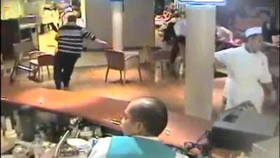 A cruise ship on rough waters