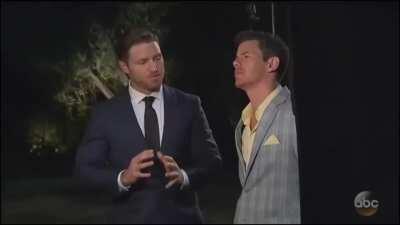 Bachelorette contestants start fighting right after they get rejected. One of them goes full Michael Scott.