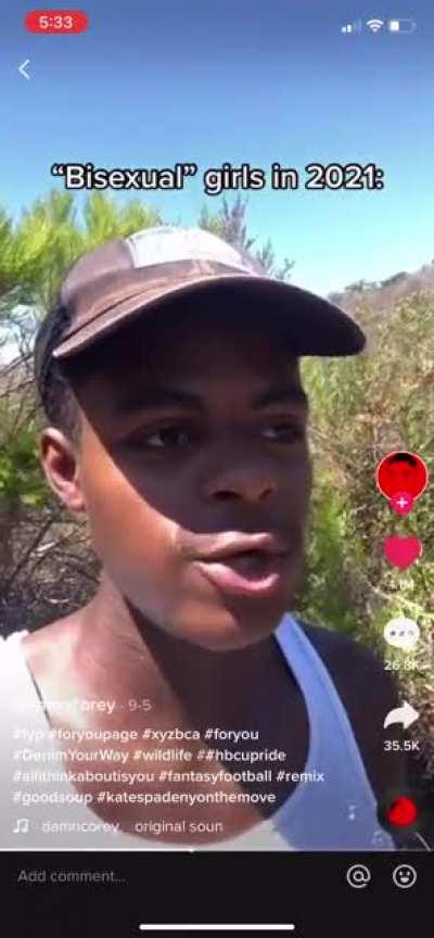 Thoughts on Viral Tiktok bashing bisexual women? Top comments all calling it a trend