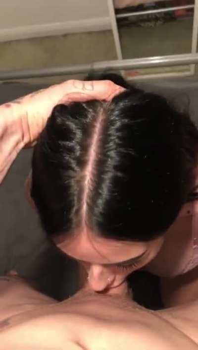 My bud said it isn't gay if I look up at him while he's down my throat