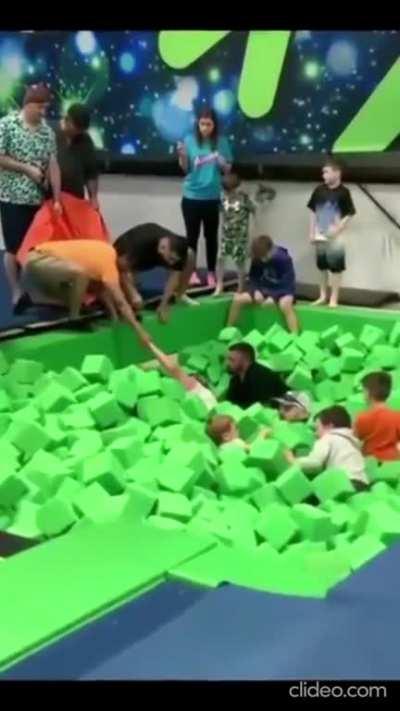To get out of the foam pit