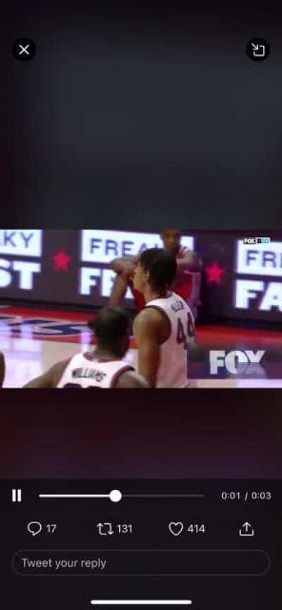 The player in the background looks like he’s sliding across the floor