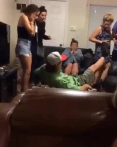 DBS jumping on the glass table for attention!