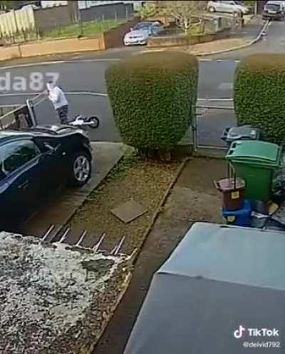 Enjoying a bike ride.