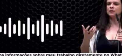 Bolsonarista e Deputada Estadual Janaina Paschoal solta áudio preocupada sobre reeleição de Bolsonaro.